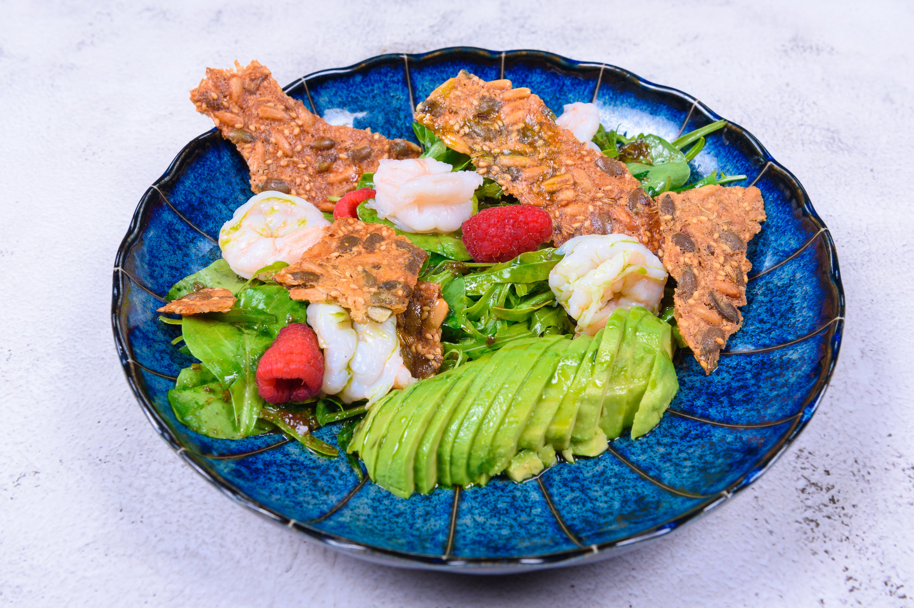 Salad with cereal chips