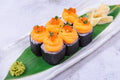 Roll with crab and red caviar