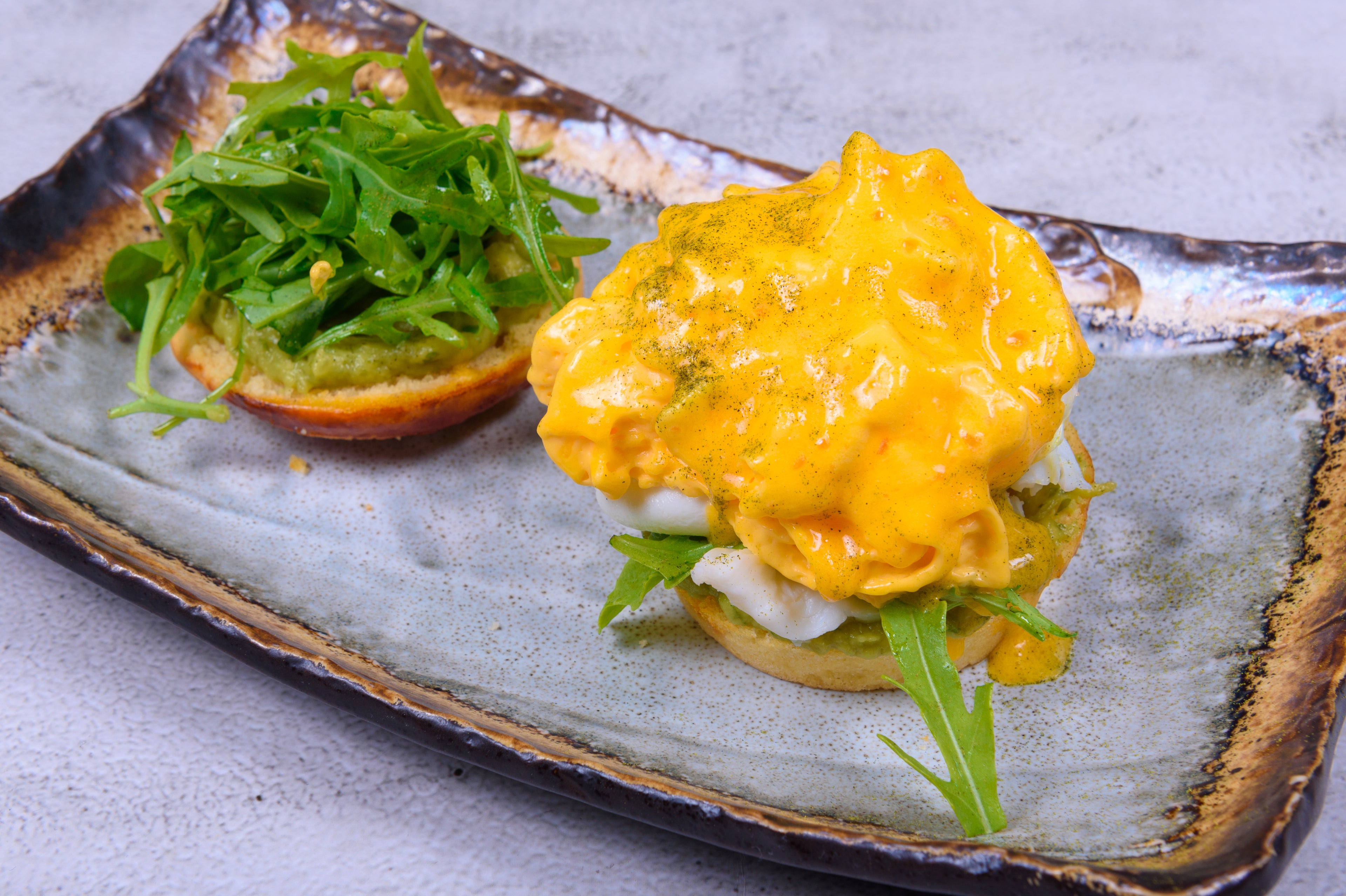 Avocado toast with crab